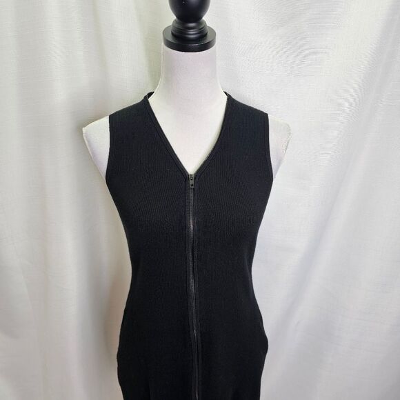 rag & bone Black Vivienne Zippered Bodycon Sweater Dress Size Medium - Picture 6 of 16